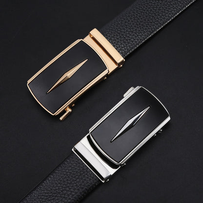 Men's Automatic Leather Buckle Business Belt - Professional Efficiency