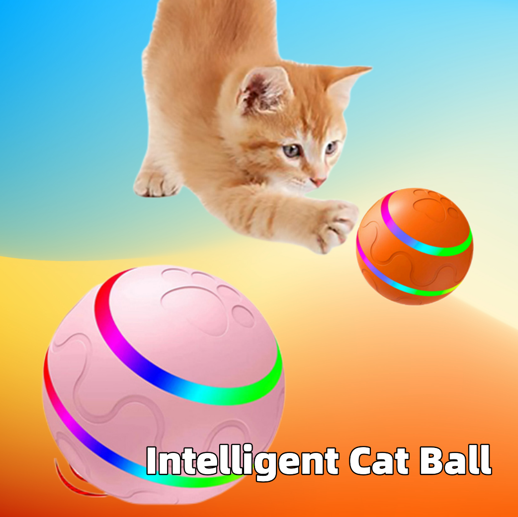 Pet New Cat Wicked Ball Toy Intelligent Ball USB Cat Toys Självroterande boll Automatisk rotationsboll