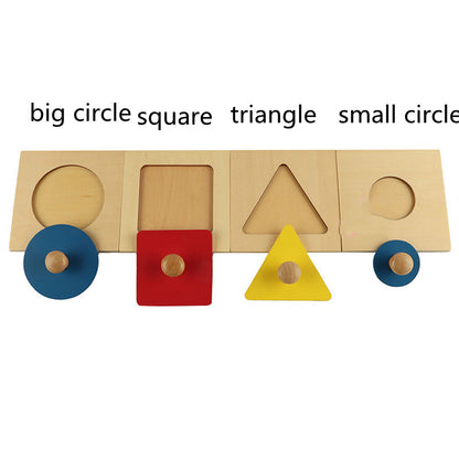 Puzzles sensoriels pour reconnaître quatre types de jouets de puzzle géométriques