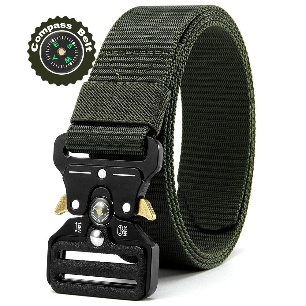 Men's Eye Snake Tactical Compass Belt - Directional Confidence
