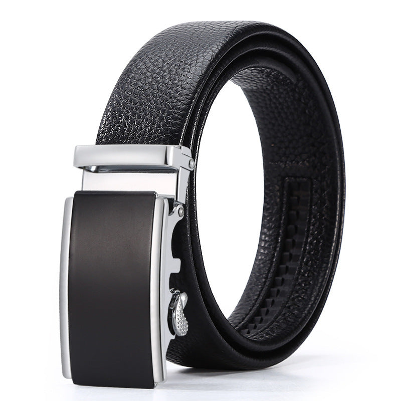 Men's Automatic Leather Buckle Business Belt - Professional Efficiency