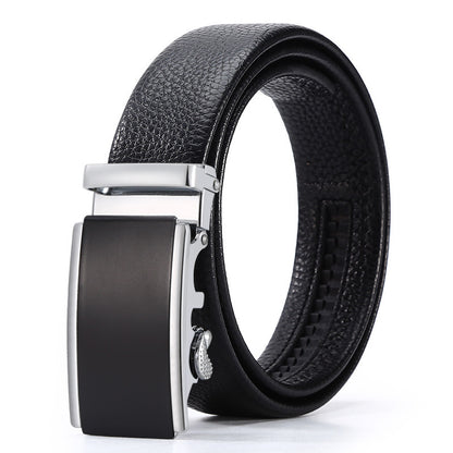 Men's Automatic Leather Buckle Business Belt - Professional Efficiency