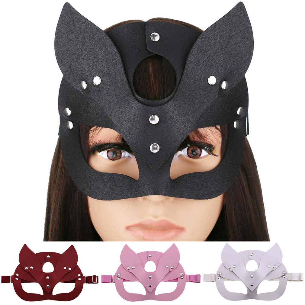 Creative Leather Sexy Prey Fox Ears Party Prom Mask