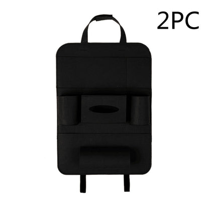 Organisateur de siège arrière de voiture, support de style de voiture, siège multi-poches, rangement en feutre de laine, sac multifonction d'accessoires de véhicule