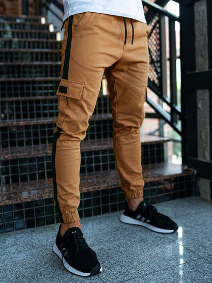 Leather Bound Casual Pants For Men