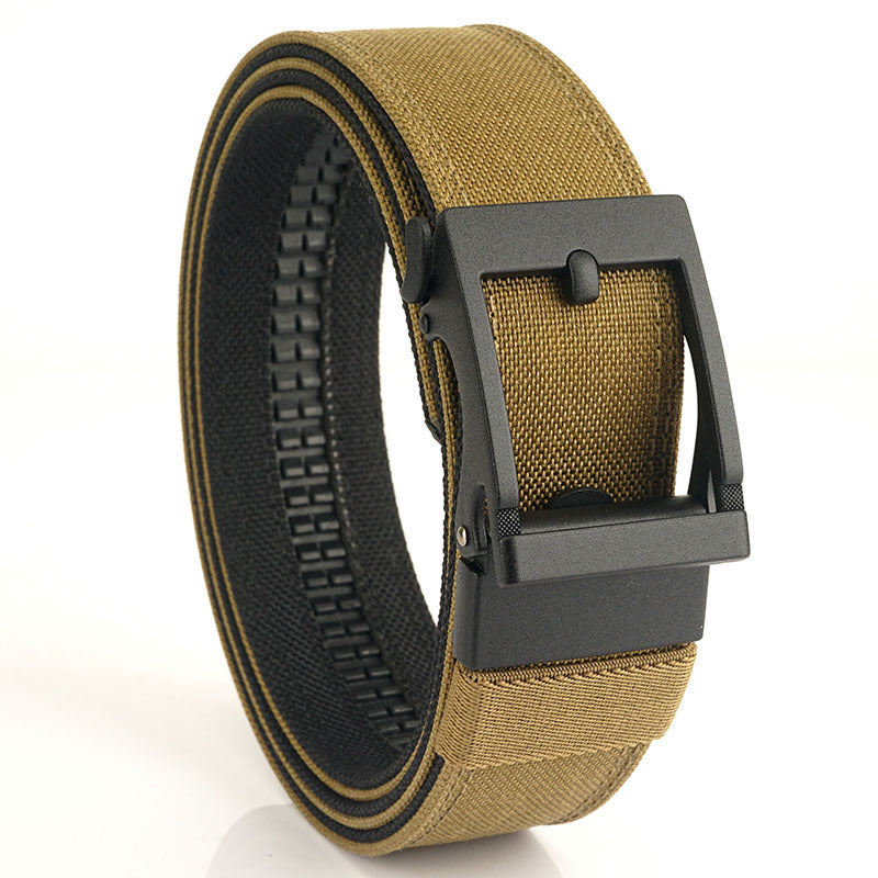 Men's Outdoor Casual Dual-Use Automatic Buckle Belt - Thickened Hardened Double-Layer