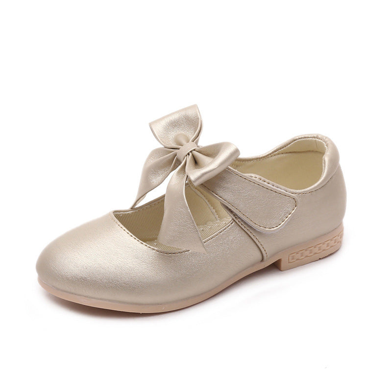 Chaussures filles chaussures en cuir blanc Bowknot filles enfants chaussures de princesse