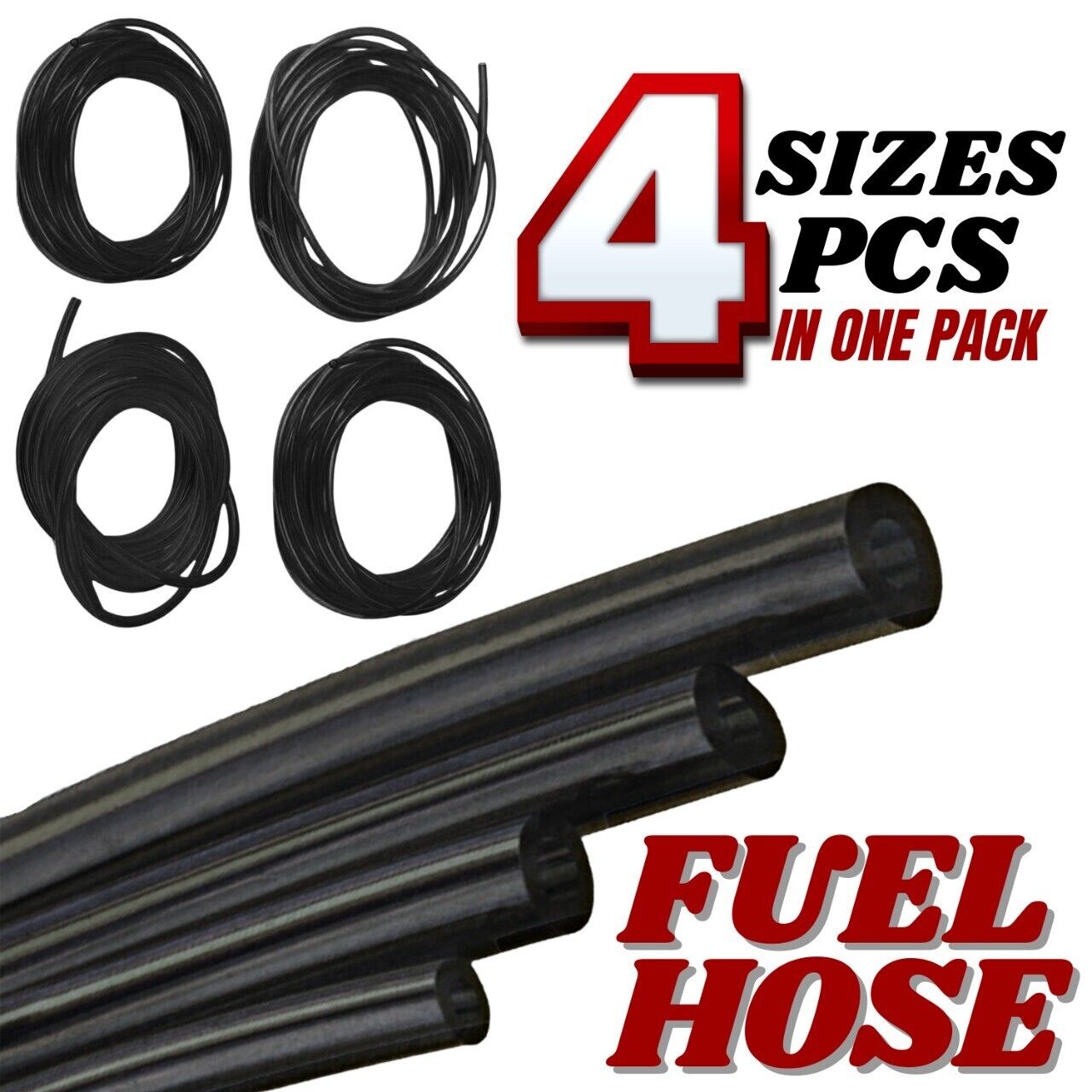 4 Petrol Fuel Line Hose Gas Pipe Tubing For Trimmer Chainsaw Mower Blower Tools