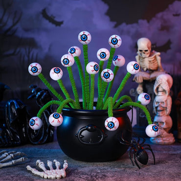 Halloween Three-dimensional Eye Beads Twig Cutting Bouquet Creative Funny Decoration