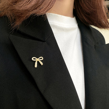 Zircon Brooch Bow Knot Brooch Girl