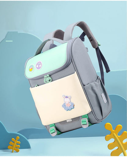 Sac à dos avec épaulettes pour élèves du primaire, sac à dos pour enfants, couleur unie claire, sac d'école primaire