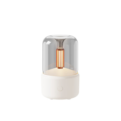 Atmosfärsljusluftfuktare med levande ljus, aromdiffusor, bärbar 120 ml elektrisk USB-luftfuktare, sval dimmaskin, dimmaskin, 8-12 timmar med LED-nattljus