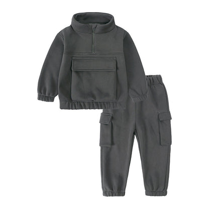Clothing Boys And Girls Western Style Fashion Sweater Two-piece Children's Casual Sports Sets