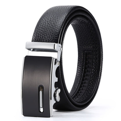 Men's Automatic Leather Buckle Business Belt - Professional Efficiency