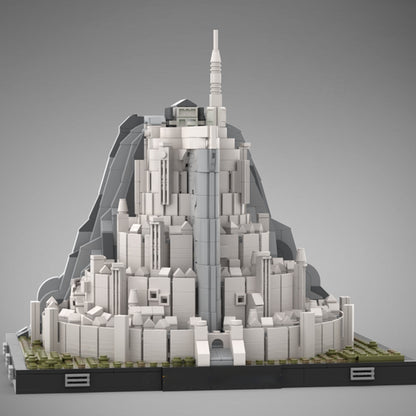 Vit stadsbyggnad Minas Tirith-leksak