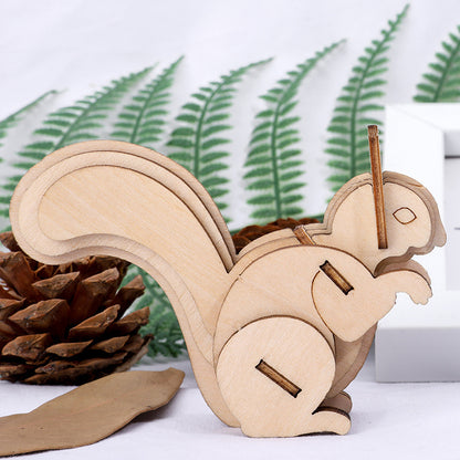 Children's DIY Wooden Toys, Wooden Toy Models, Three-dimensional Puzzles, Assembling Insect Models