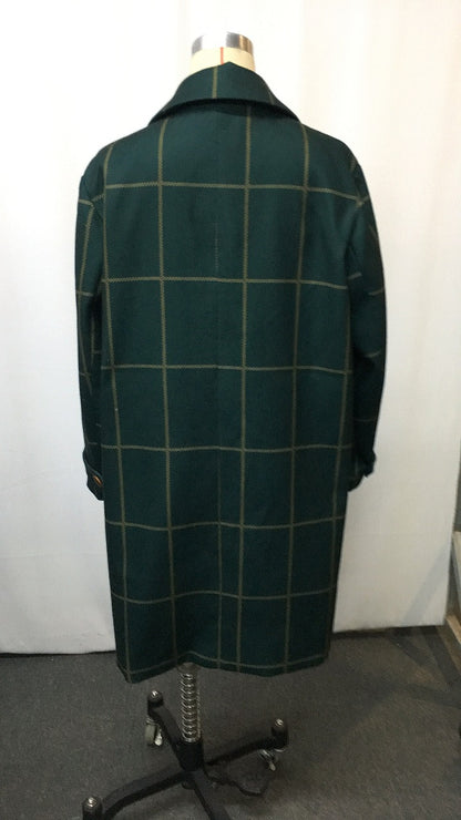 Plaid Mid-length Lapel Large Size Jacket