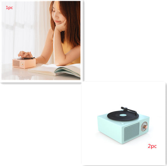 Trådlös mini bärbar retro grammofonhögtalare med Bluetooth-funktion 