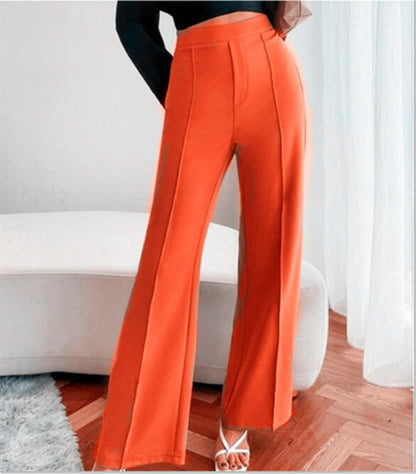 Loose Straight Pants Women High Waist Casual Trousers - Relaxed Elegance