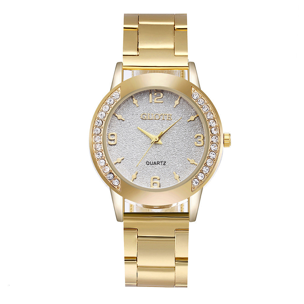 Women's Fashion Diamond Case Quartz Watch