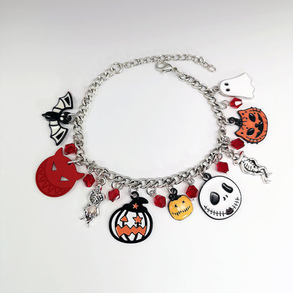 Bracelet d'Halloween avec crâne de citrouille fantôme, bijoux amusants