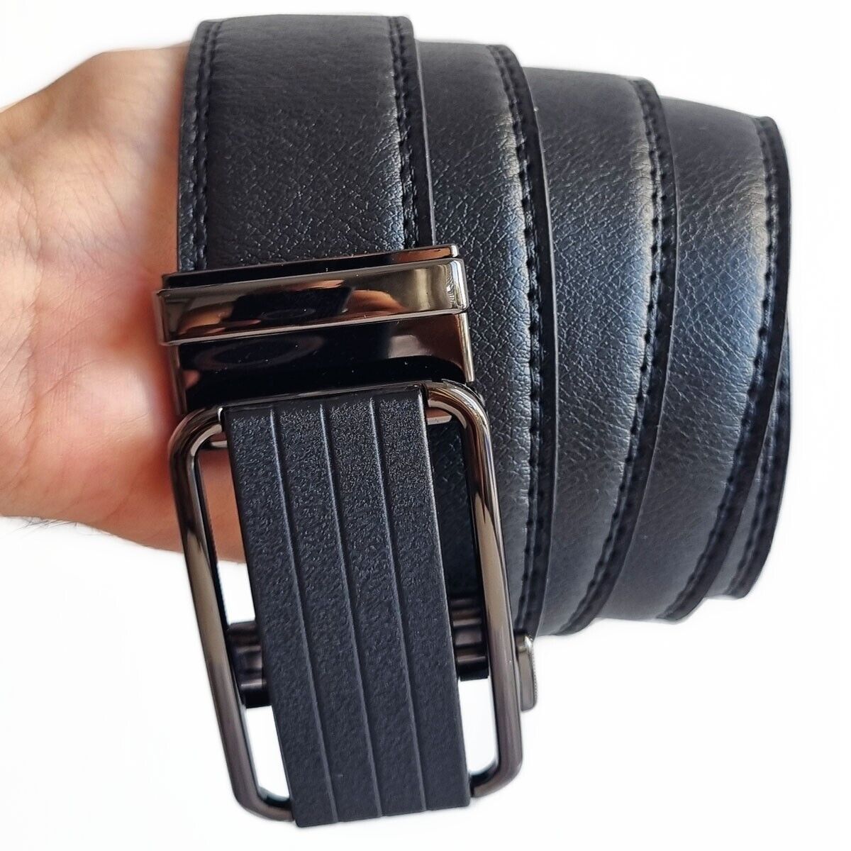 Ceinture à cliquet pour hommes ceinture en cuir pour hommes avec boucle coulissante ceintures à cliquet pour hommes USA