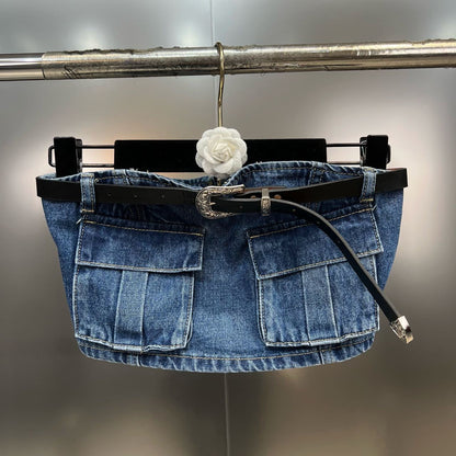 Cargo Pants Spice Girl Denim Suit