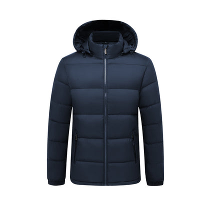 Hooded Cotton Jacket Men's Warm Quilted Jacket