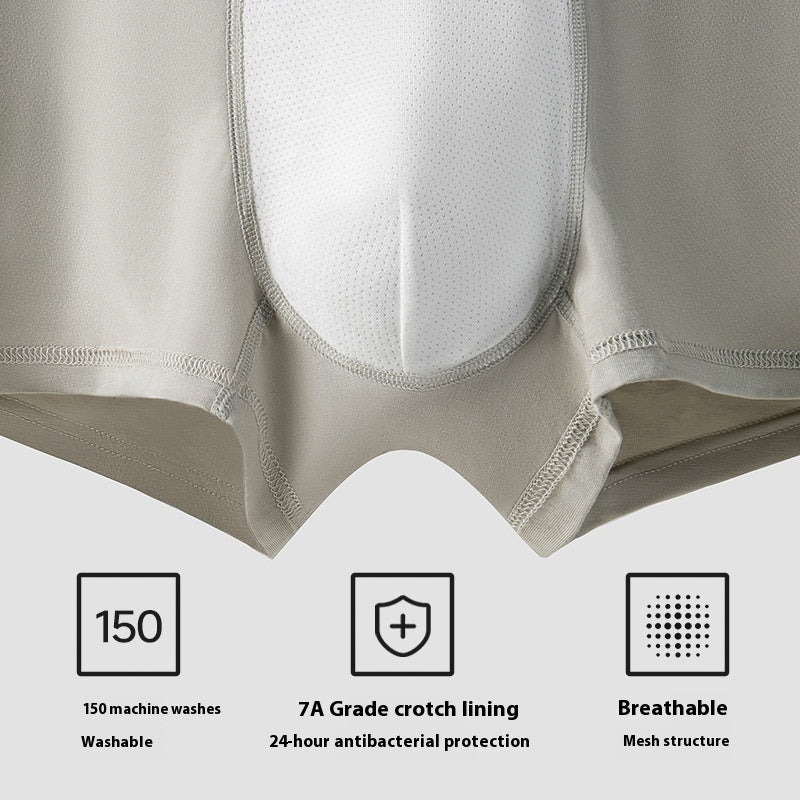 Antibacterial Crotch Plus Size Summer Breathable Thin Boys Boxer Briefs Heads