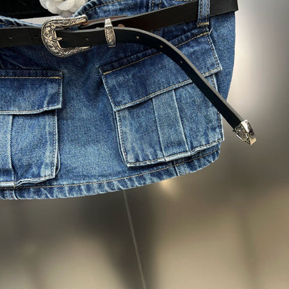 Cargo Pants Spice Girl Denim Suit