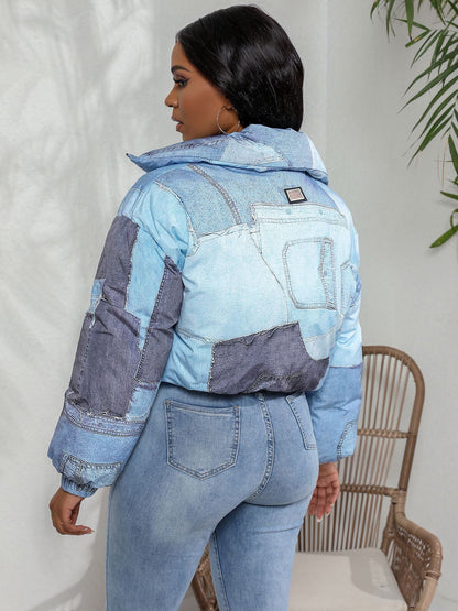 Jacket Denim Printing Cotton Coat Jacket