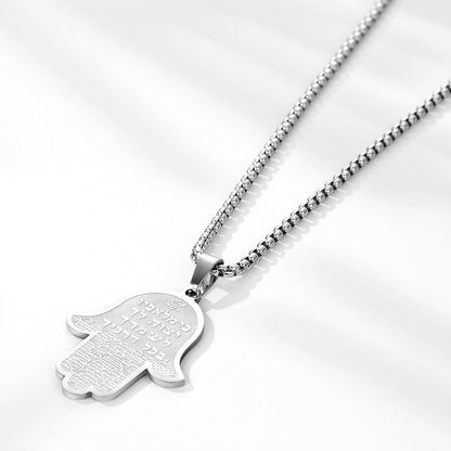 Collier à la mode pour hommes, pendentif Fatima