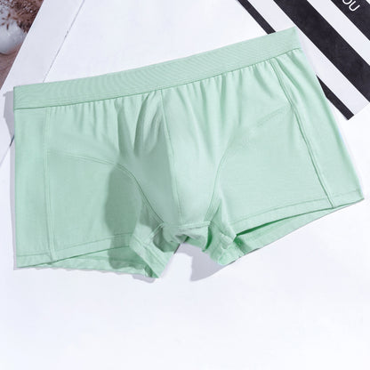 Men's Underwear Solid Color Boxers Breathable U Convex