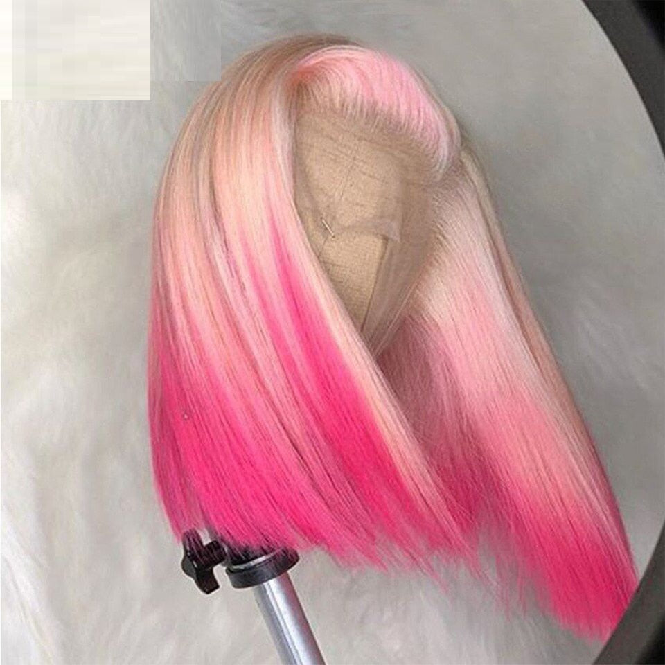 Gradient Front Lace Halvmaskintillverkad Högkvalitativ Äkta Hår