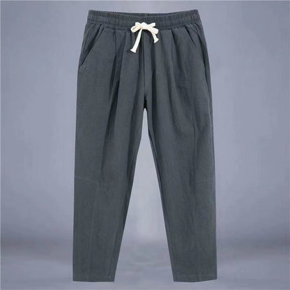 Cotton And Linen Thin Loose Plus Size Sports Straight Pants