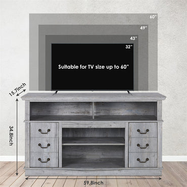 Well-designed TV Cabinet Vintage Home Living Room Wood TV Stand For TVs Modern Entertainment Center Farmhouse TV Storage Cabinet