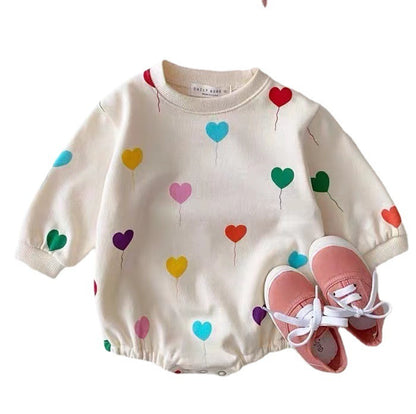 Baby Wrapping Clothes Korean Style Love Print Romper