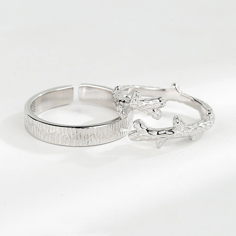 Sterling Silver Couple Rings For Men And Women