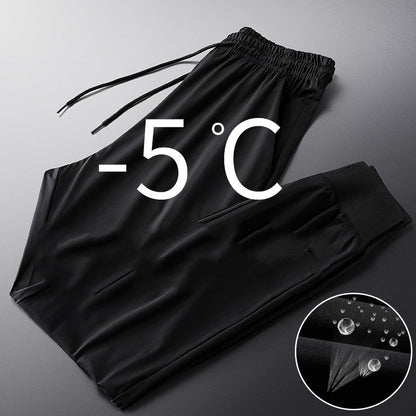 Pants Men\'s Korean Fashion Summer Thin Legged Quarter Sweatpants Loose Ice Men\'s Pants Versatile Casual Pants