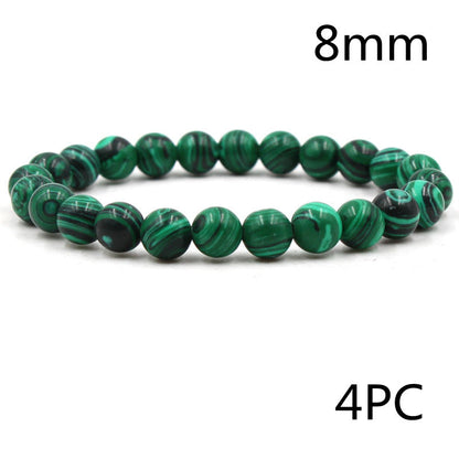 Matte black matte stone malachite couple bracelet bracelet