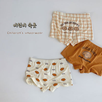 Tredelad uppsättning barnkalsonger Modaltryck Baby Kindergarten Boxershorts