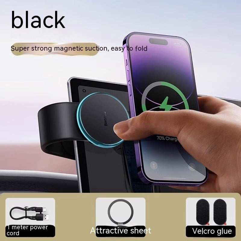 Magnetisk böjbar bilmobilhållare Trådlös laddare Telefonhållare 15W Car Dash Mount kompatibel med telefon