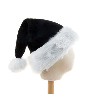 Black Christmas Hat Halloween Plush Hat Thickened Plus-sized Christmas Hat