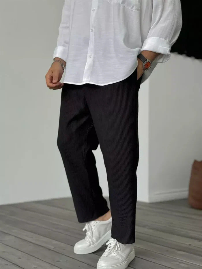 Hong Kong Style Loose Straight Sports Casual Pants