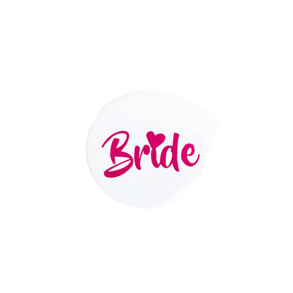 Bröllopsfest Bride Team Brud Badge Party dekoration