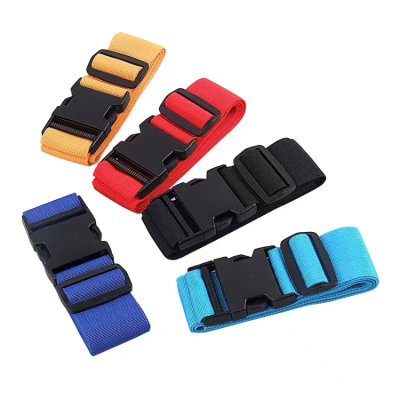 7 Colors Adjustable Nylon Lock Travel Luggage Straps Belt Protective Travel Accessories Suitcase Packing Belt