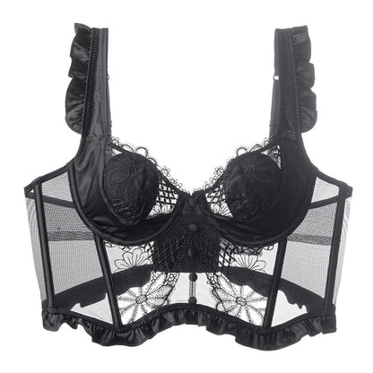 Lace Stitching Underwear Vest Style Fishbone Women