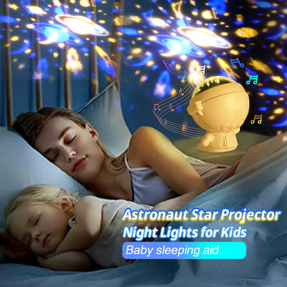 Galaxy Star Projektor Stjärnhimmel Nattljus Astronaut Lampa Rum Decr Present Barn Barn Baby Jul Spaceman Projektion