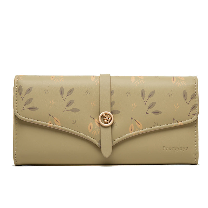 Women's Large-capacity Long Printed Hasp Clutch