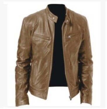 Veste en cuir PU Veste en cuir mince